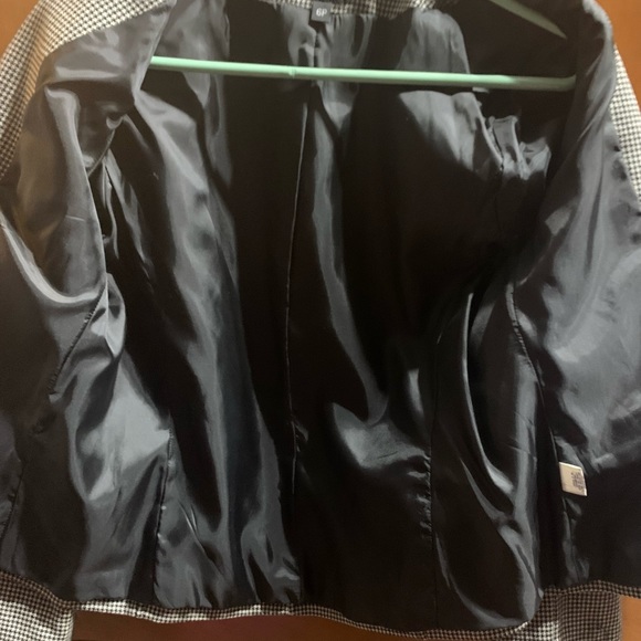 Allani black and white check Women’s blazer size Petite 6 - Picture 4 of 5